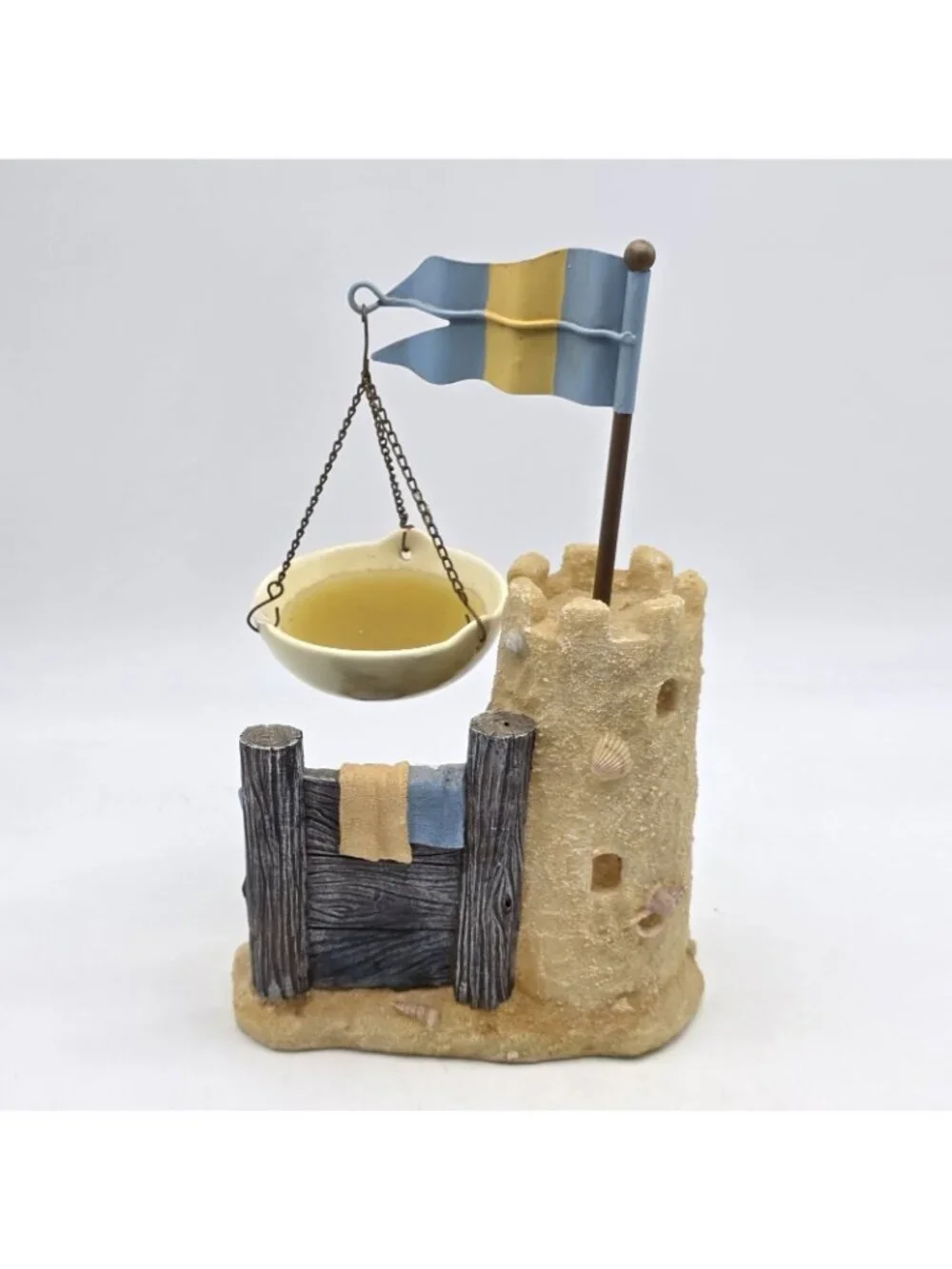 Yankee Candle Lighthouse Sandcastle Hanging Tart Wax Warmer Seashell Beach VTG